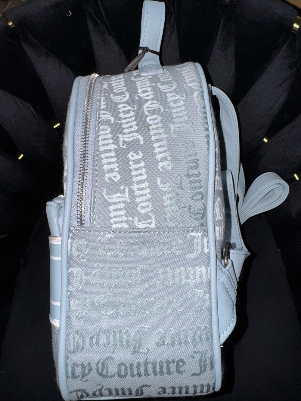 Juicy Couture Light Blue Pullout Pouch Mini Backpack Set NWT - Picture 4 of 8
